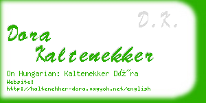 dora kaltenekker business card